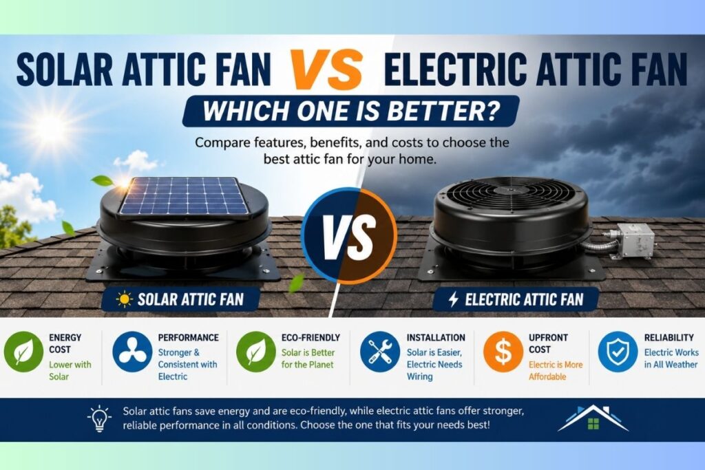 solar attic fan vs electric attic fan