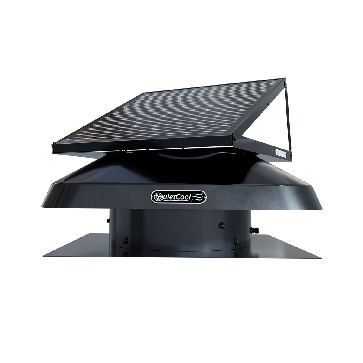 QuietCool 50 Watt Smart Solar Attic Fan - side profile