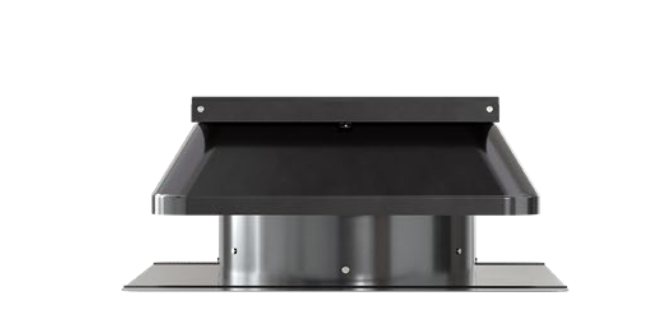 40W Solar Powered Gable Fan Hybrid - Side View